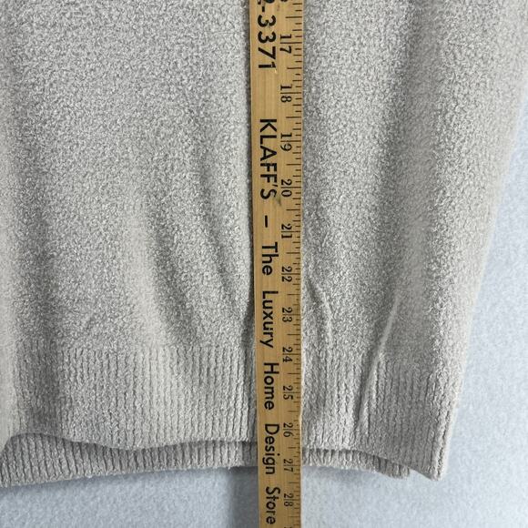 BAREFOOT DREAMS Sweater Womens L Cozy Chic Lite Plush V-Neck Pullover Beige - Picture 13 of 14